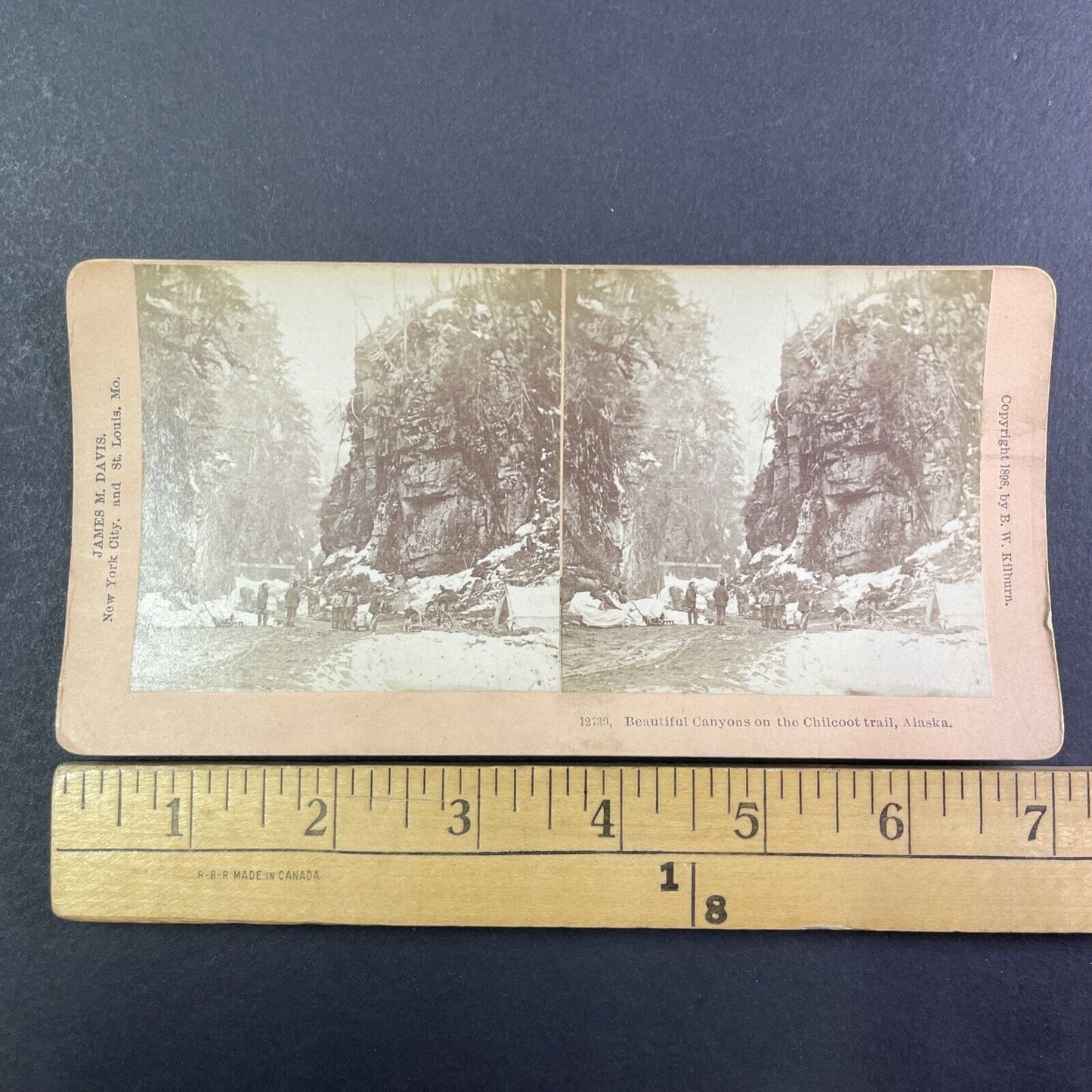 The Klondike Gold Rush Chilkoot Trail Alaska Stereoview Antique c1898 Y1375