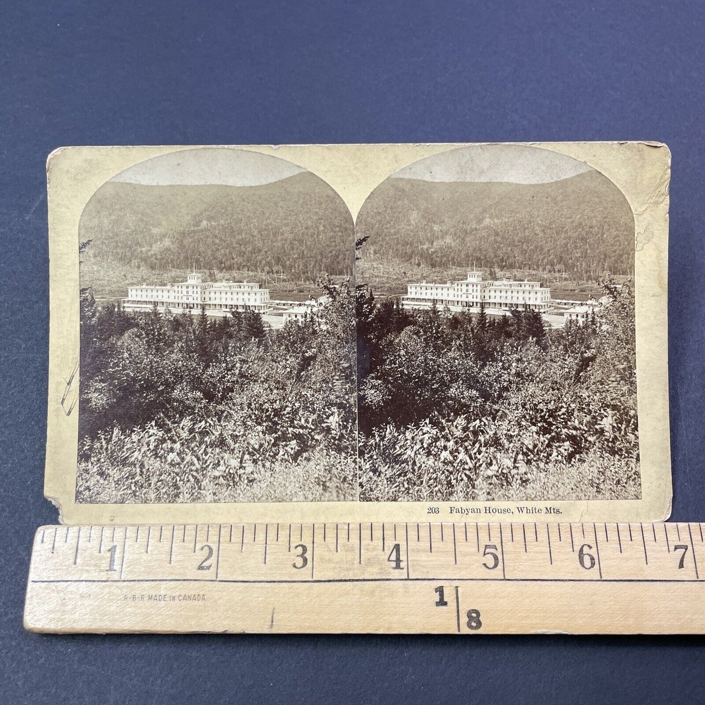 Antique 1870s The Fabyan House White Mountains NH Stereoview Photo Card V1764