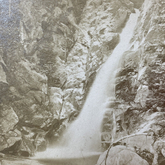 Antique 1870s Glen Ellis Falls New Hampshire Stereoview Photo Card V1949