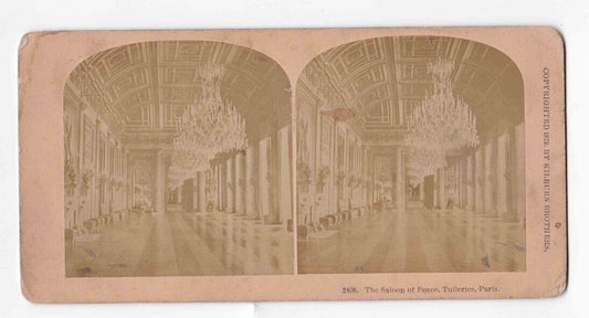 Antique 1879 Tuileries Palace (Photo From 1871) Before the Fire Stereo Card P281