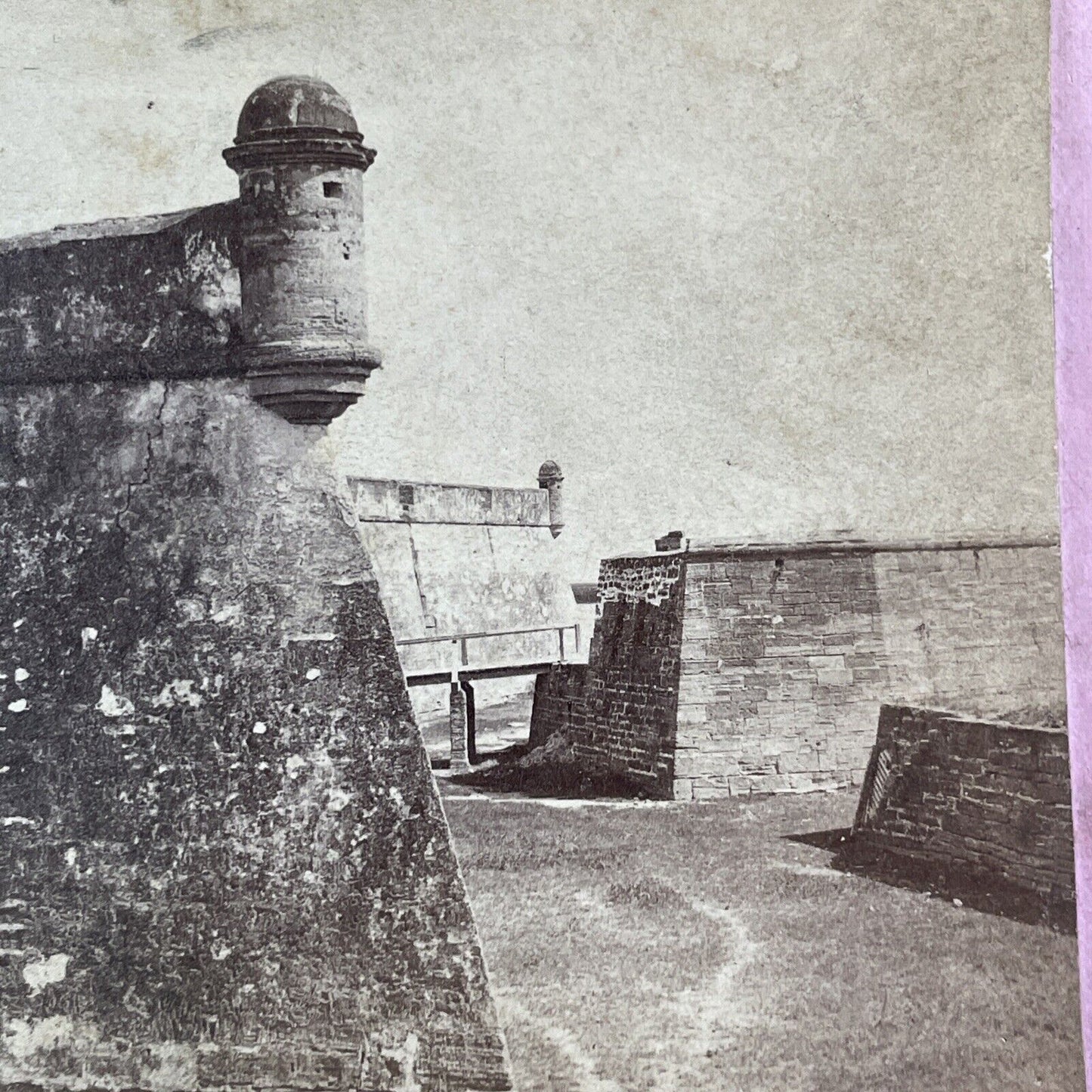 Fort Marion Moat St. Augustine FL Stereoview O. Pierre Havens Antique 1870s Y087