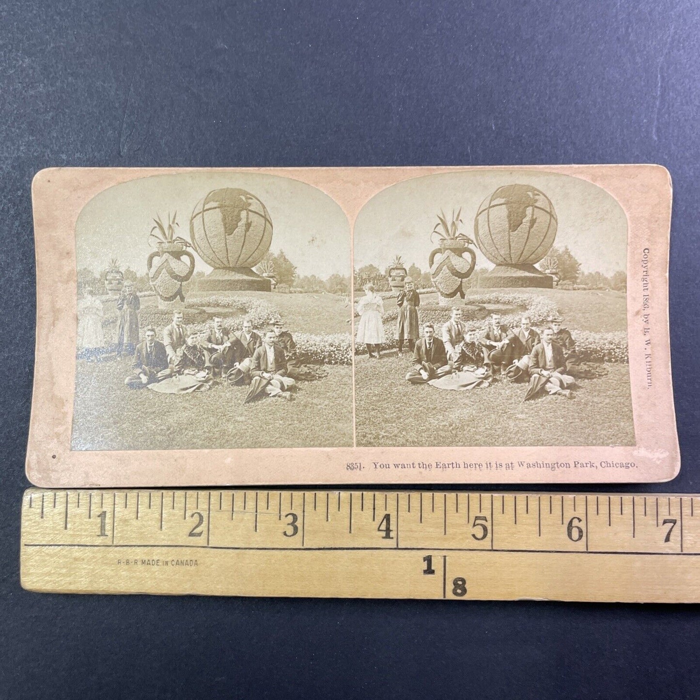 Victorian College Students in Chicago Illinois Stereoview Antique c1893 Y531