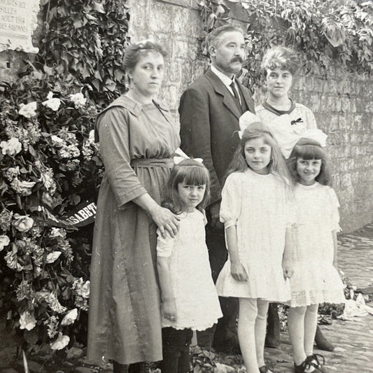 Antique 1919 Charles De Broqueville & Family Dinant Stereoview Photo Card PC840