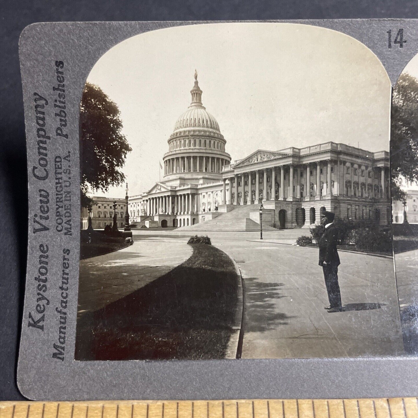 Antique 1910s The Capitol Building Washington DC Stereoview Photo Card P4838