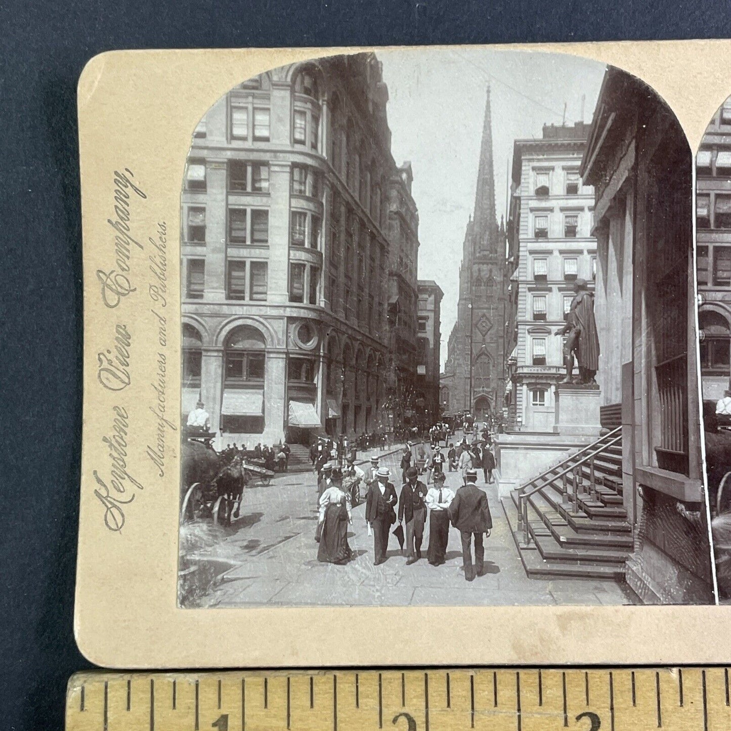 Stock Traders On Wall Street Stereoview Manhattan NY Antique c1895 X3143