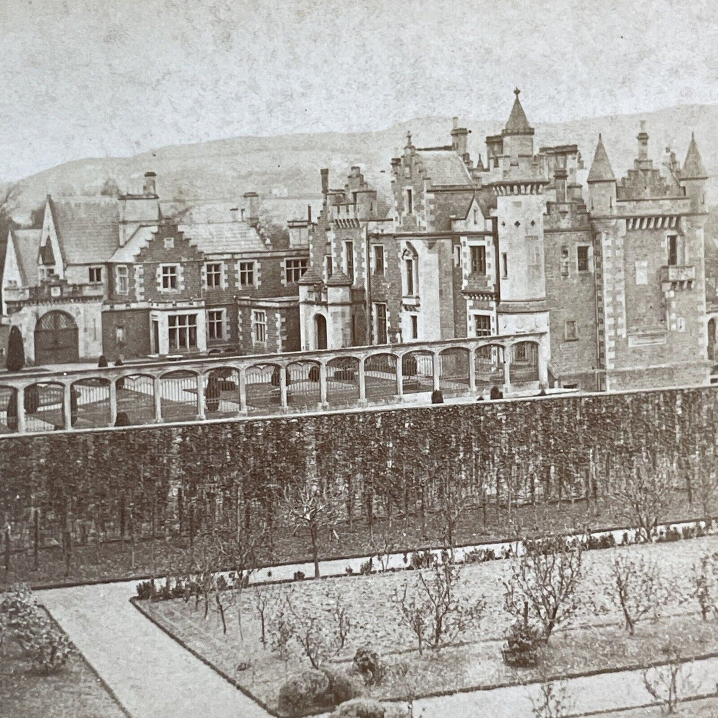 Residence Of Sir Walter Scott Stereoview Abbotsford Scotland Antique c1877 X3264