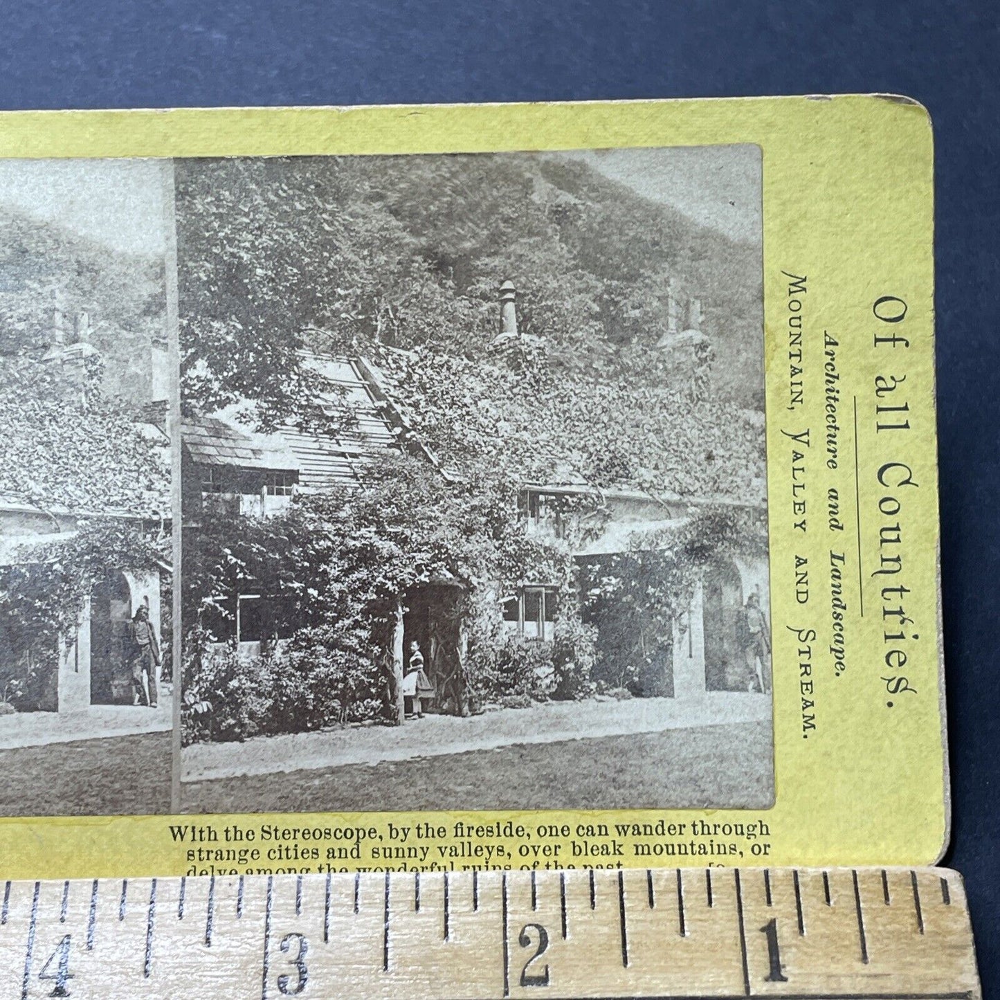 Antique 1880s 400 Year Old Home In England Stereoview Photo Card P2278