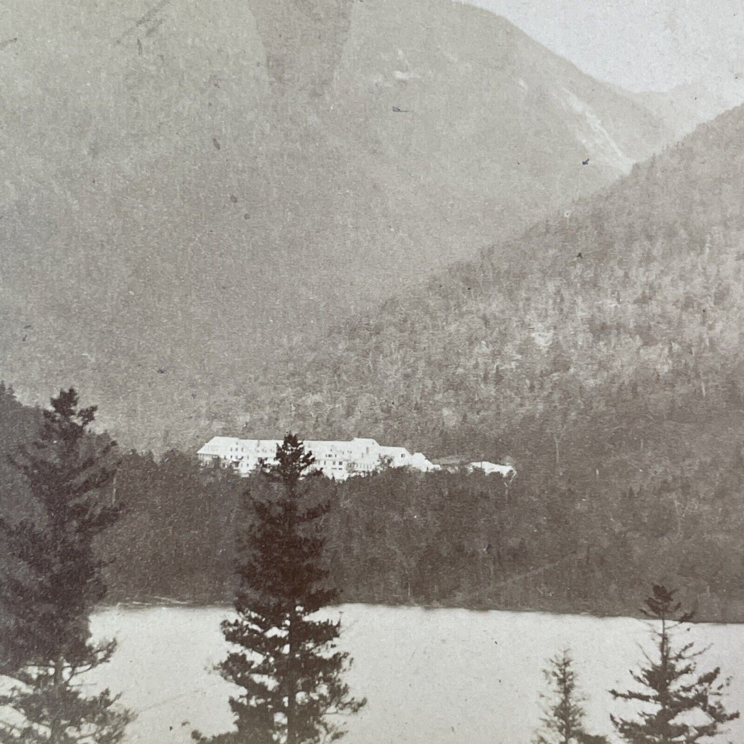 Profile House New Hampshire Stereoview F.G. Weller Antique c1880s Y971