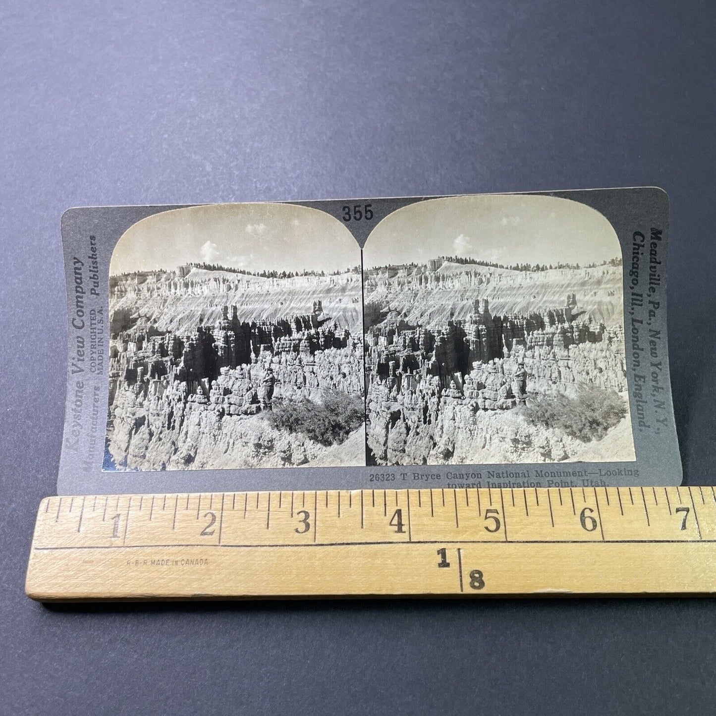 Antique 1910s Bryce Canyon National Park Utah Stereoview Photo Card P3206