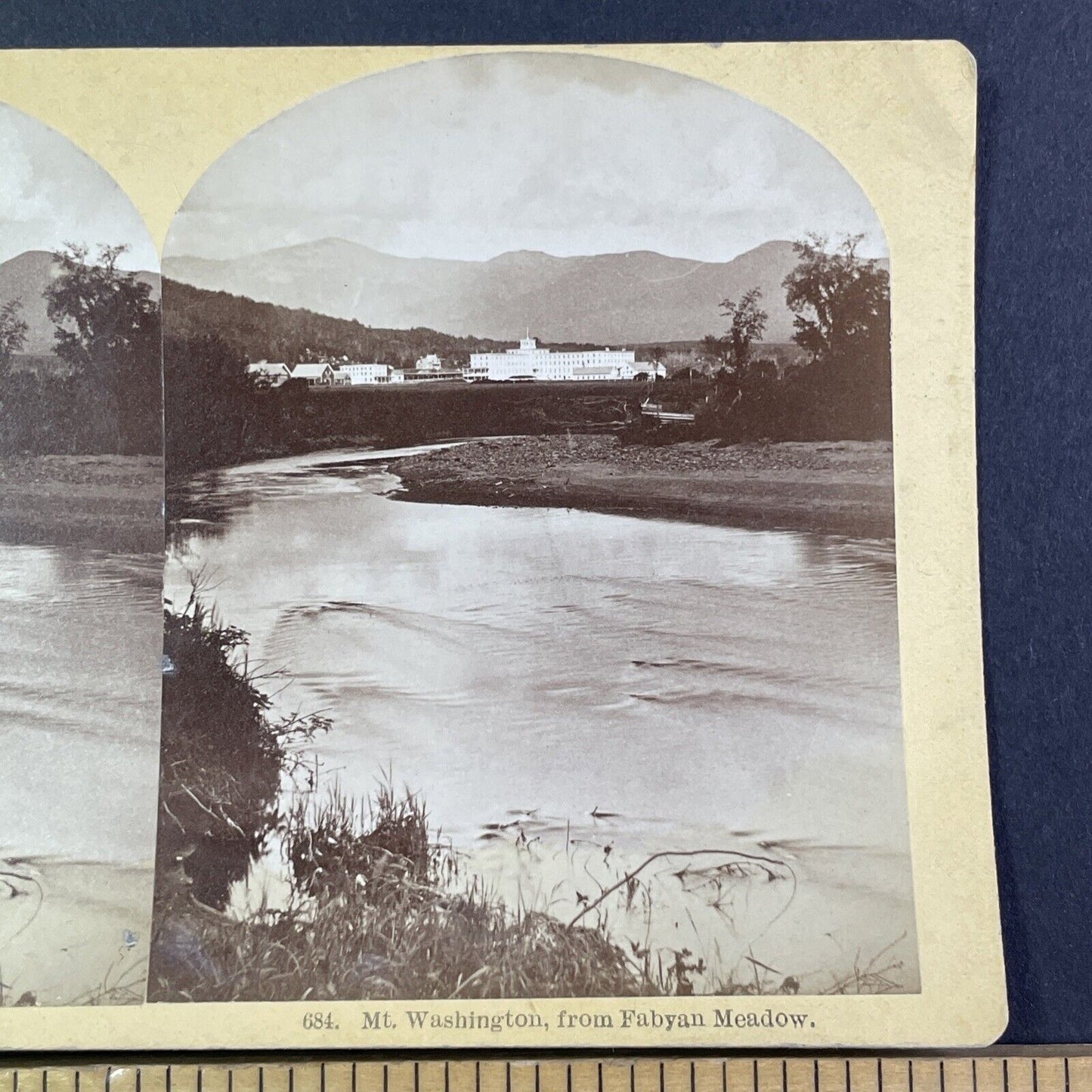 Fabyan House from Fabyan Meadows Stereoview New Hampshire c1870s Y2158