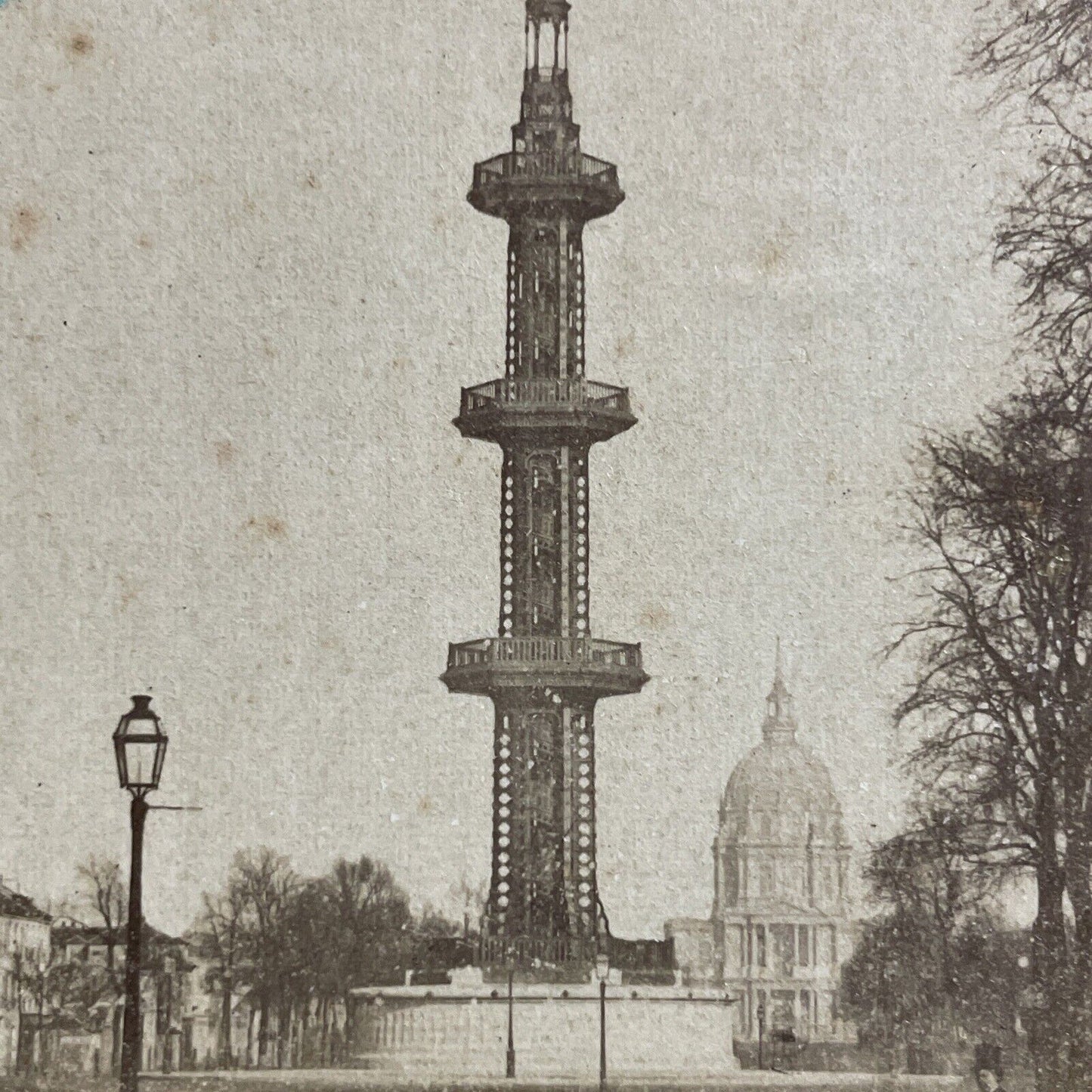 Antique 1870s Artesian Well In Grenelle Paris France Stereoview Photo Card P5133