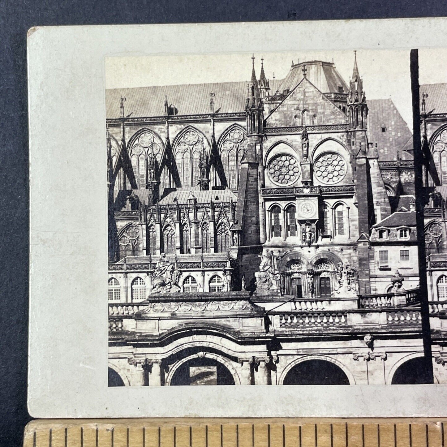 Strasbourg Cathedral Church France Stereoview Guillon Antique c1870 X2613