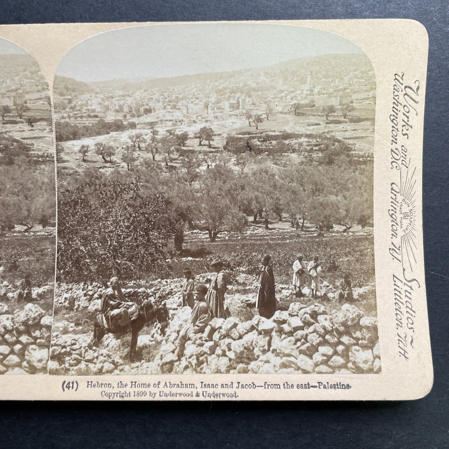 Antique 1899 City Of Hebron Israel Palestine Stereoview Photo Card P1335