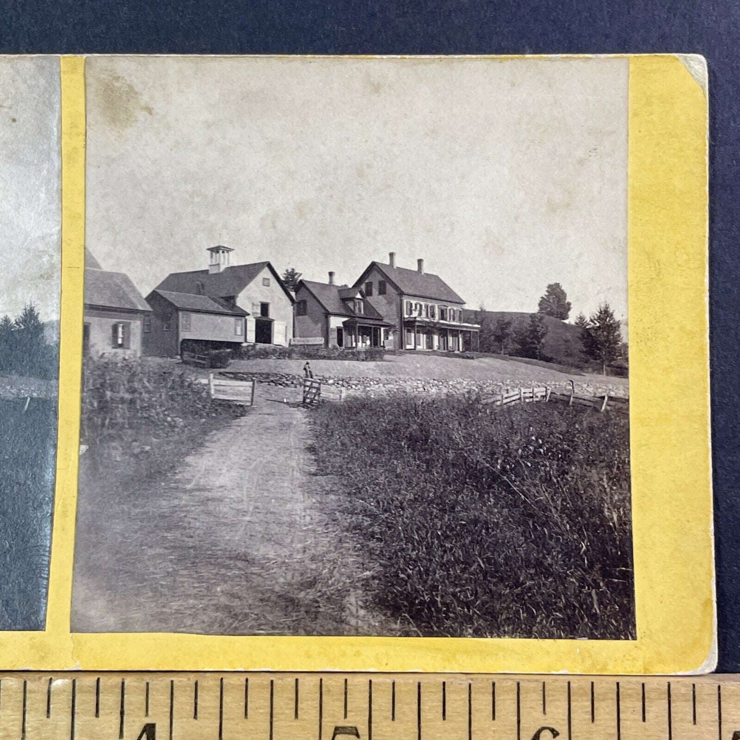 Calvin Brewer Homestead Bennington VT Stereoview Daniel Cross Antique 1870 X1319