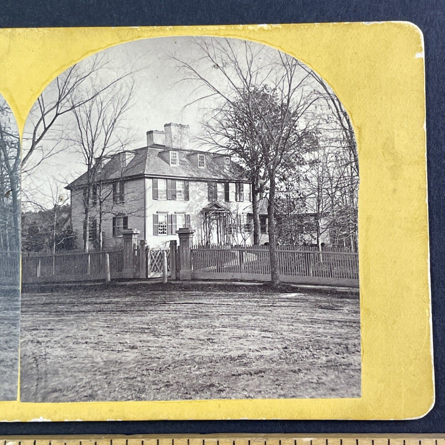 Buckman Tavern Stereoview Lexington Massachusetts Antique c1870 X3278