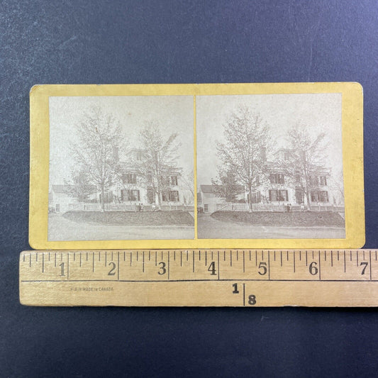 RL French House Pittsfield New Hampshire Stereoview Henry Osgood Antique c1870