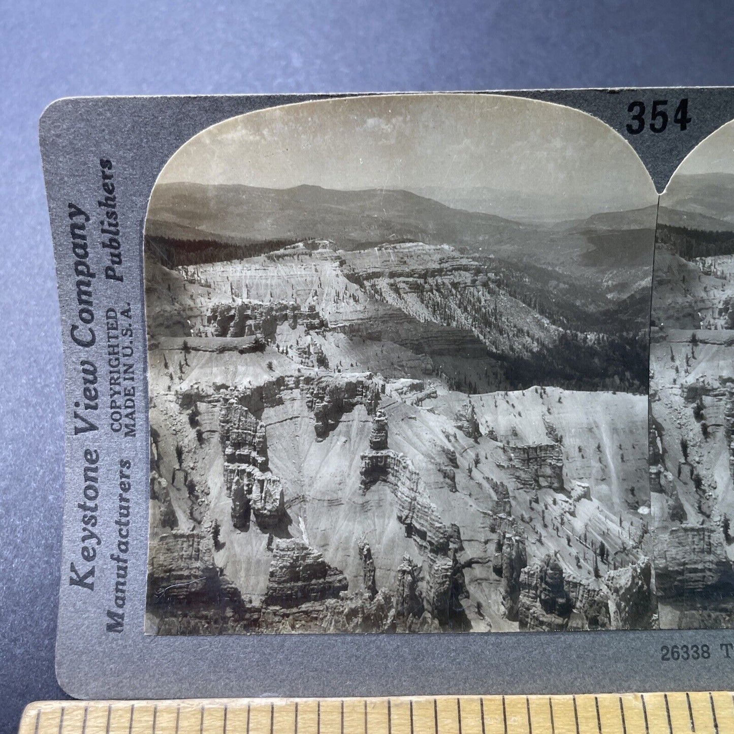 Antique 1910s Cedar Breaks National Monument Utah Stereoview Photo Card P3205