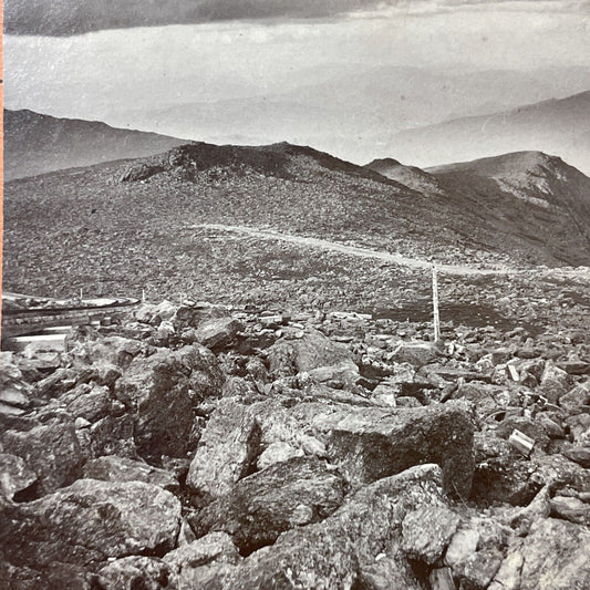 Antique 1870s Mt Washington Summit New Hampshire Stereoview Photo Card V1887