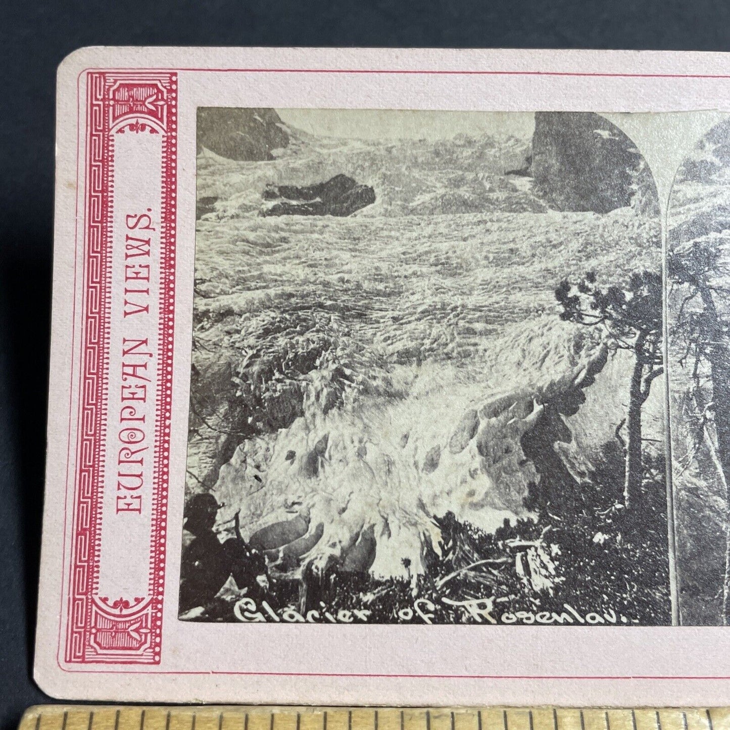 Antique 1870s Rosenlaui Glacier Switzerland Stereoview Photo Card P4169