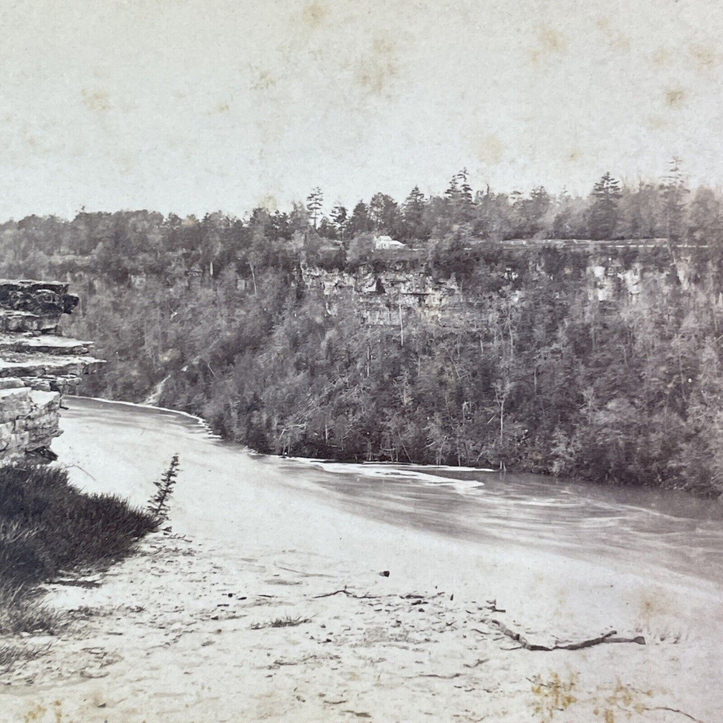 Niagara River Lower Gorge Rapids Stereoview B.W. Kilburn Antique c1870s Y2488