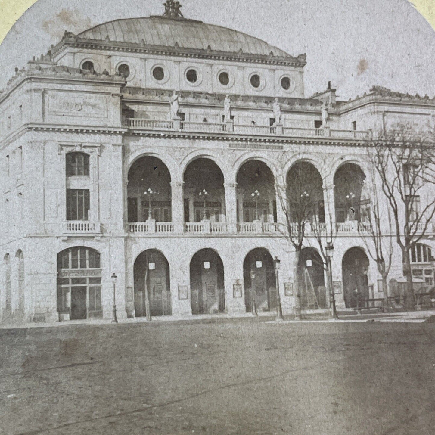 Theatre Of The Chatelet Paris France Stereoview Theater Antique c1870 X3244