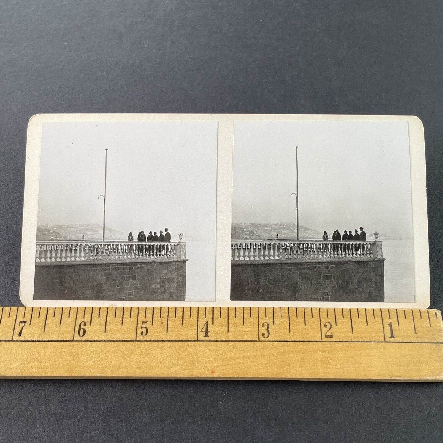 Antique 1925 Wealthy Americans Coast Of Italy OOAK Stereoview Photo Card P3230