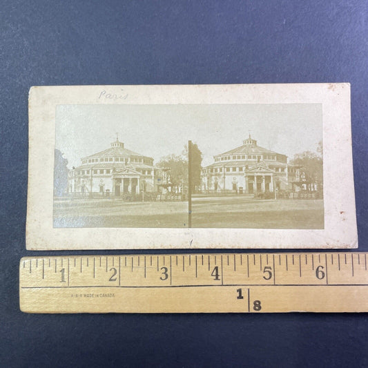 Cirque D'Ete Summer Circus Building Stereoview Paris Salt Photo c1860 Y974