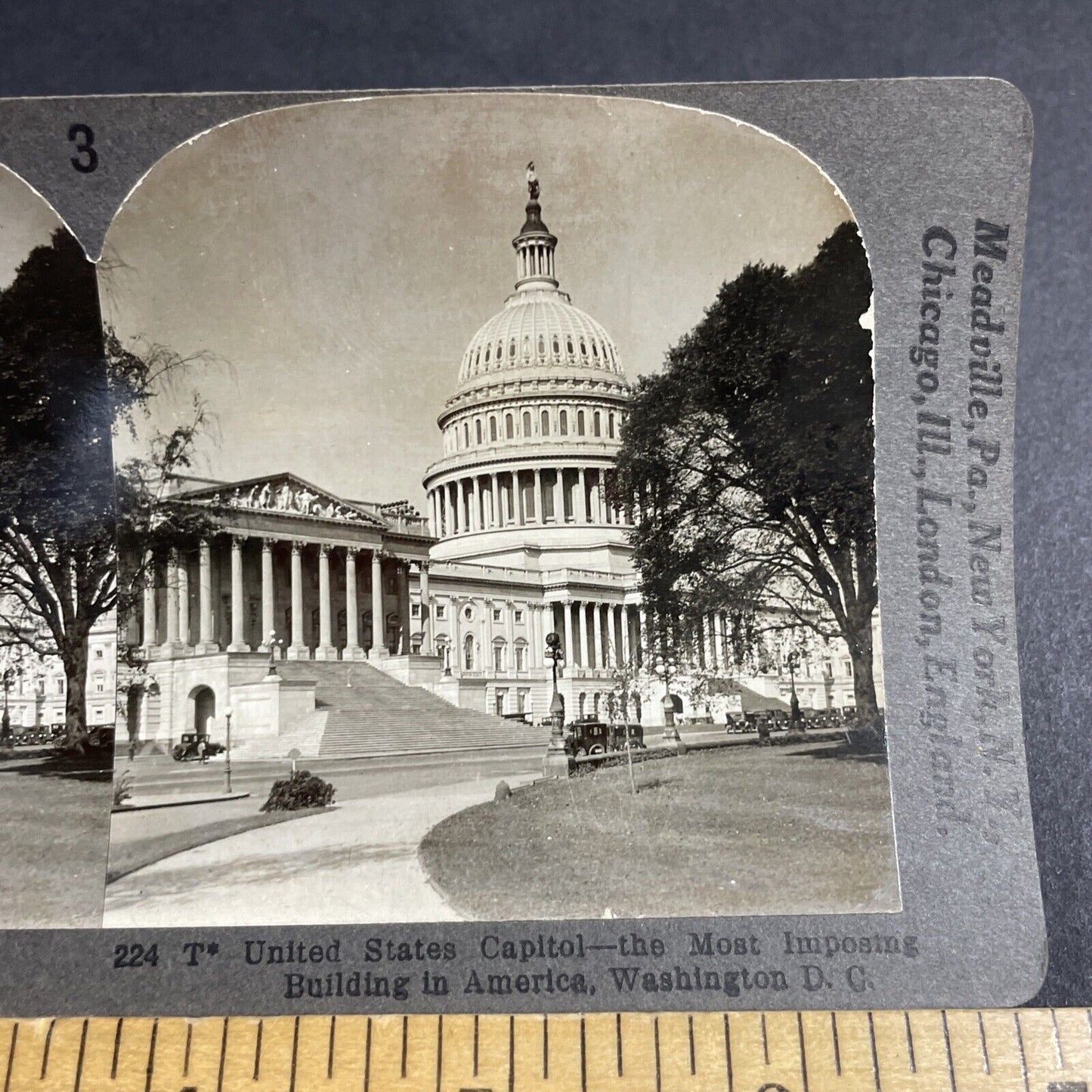 Antique 1920s The Capitol Building Washington DC Stereoview Photo Card P4886