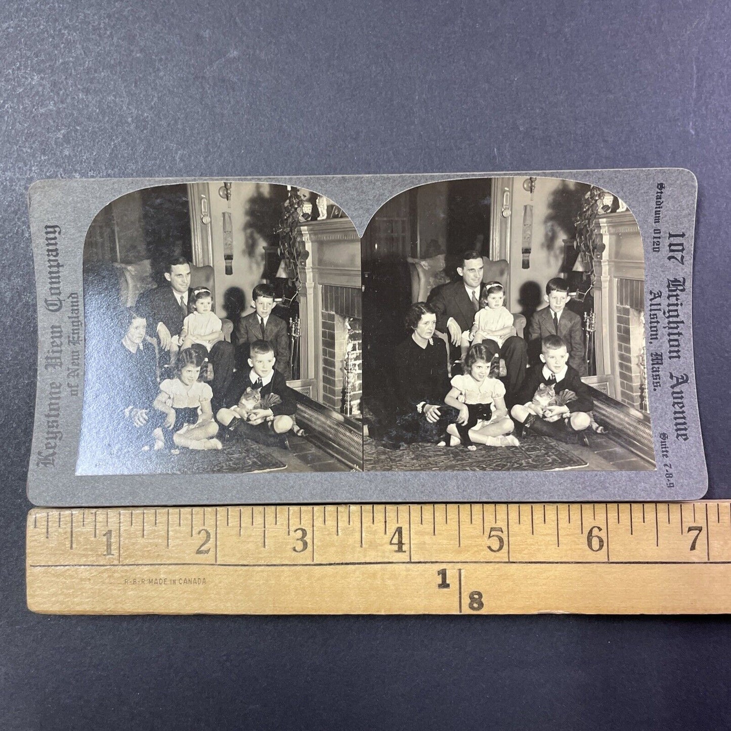 Dr Paul Sanderson With Family Stereoview Springfield MA Antique c1933 X2777