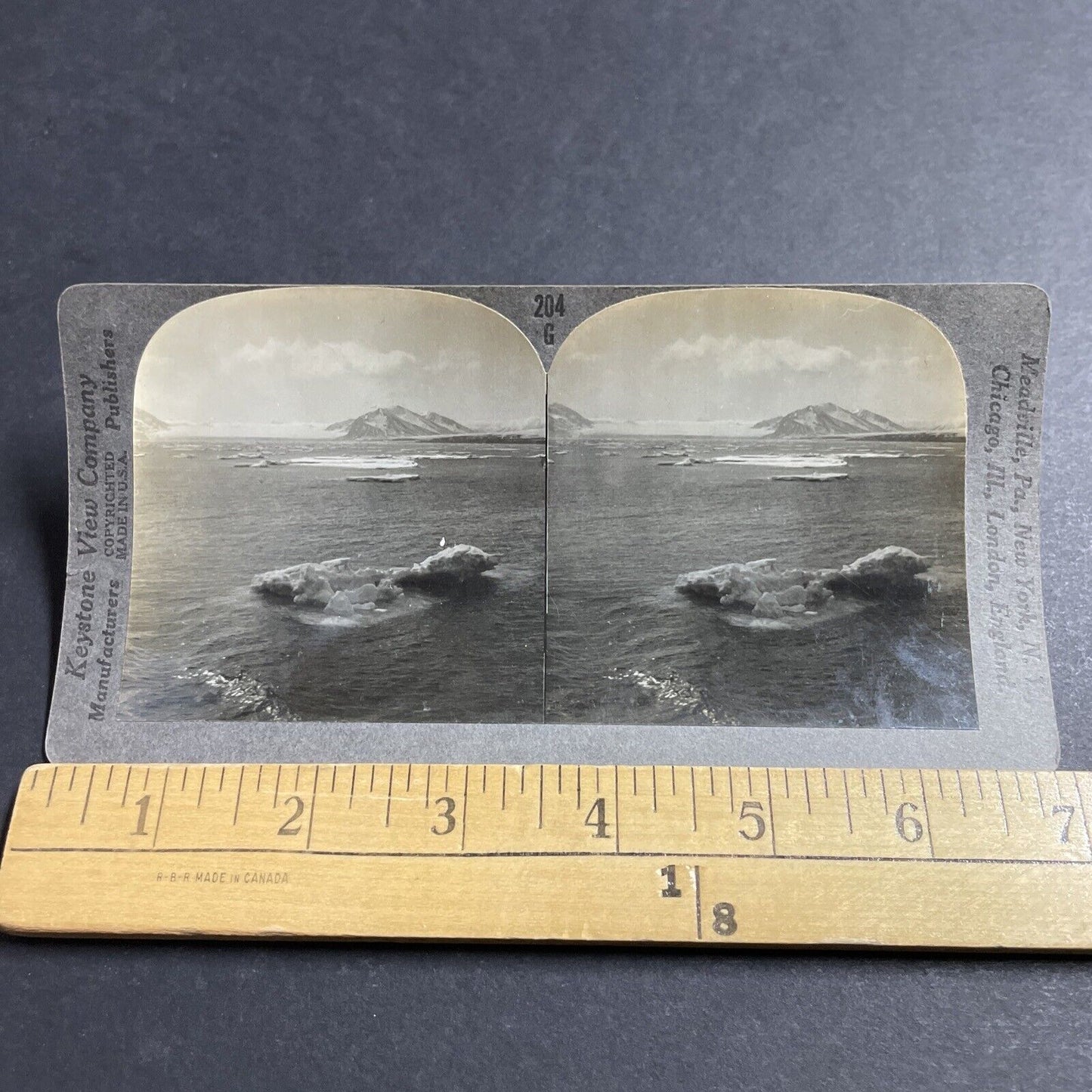 Antique 1920s Svalbard Norway Arctic Island View Stereoview Photo Card P5168