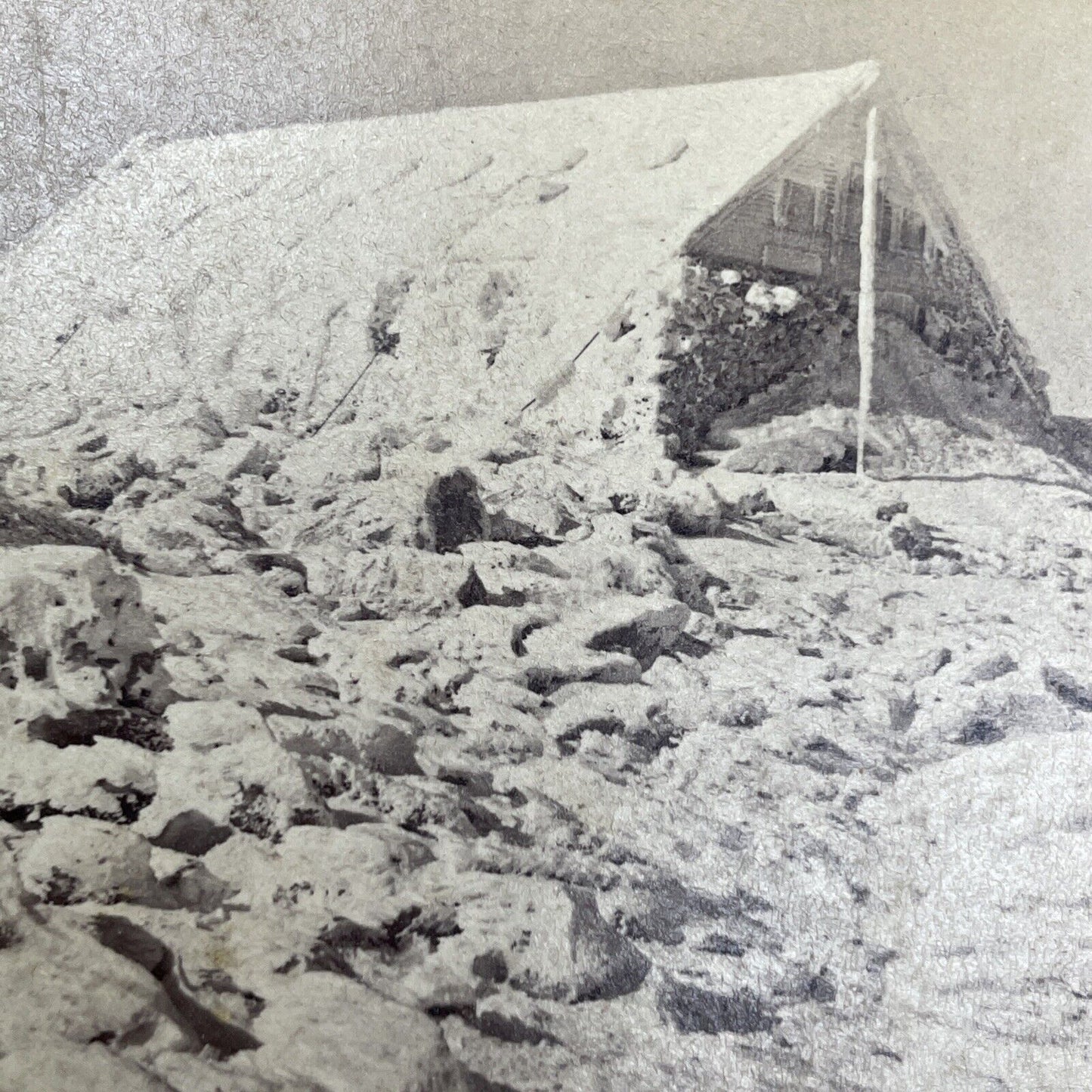 Antique 1870s First Photos Peak Of Mount Washington Stereoview Photo Card P1123