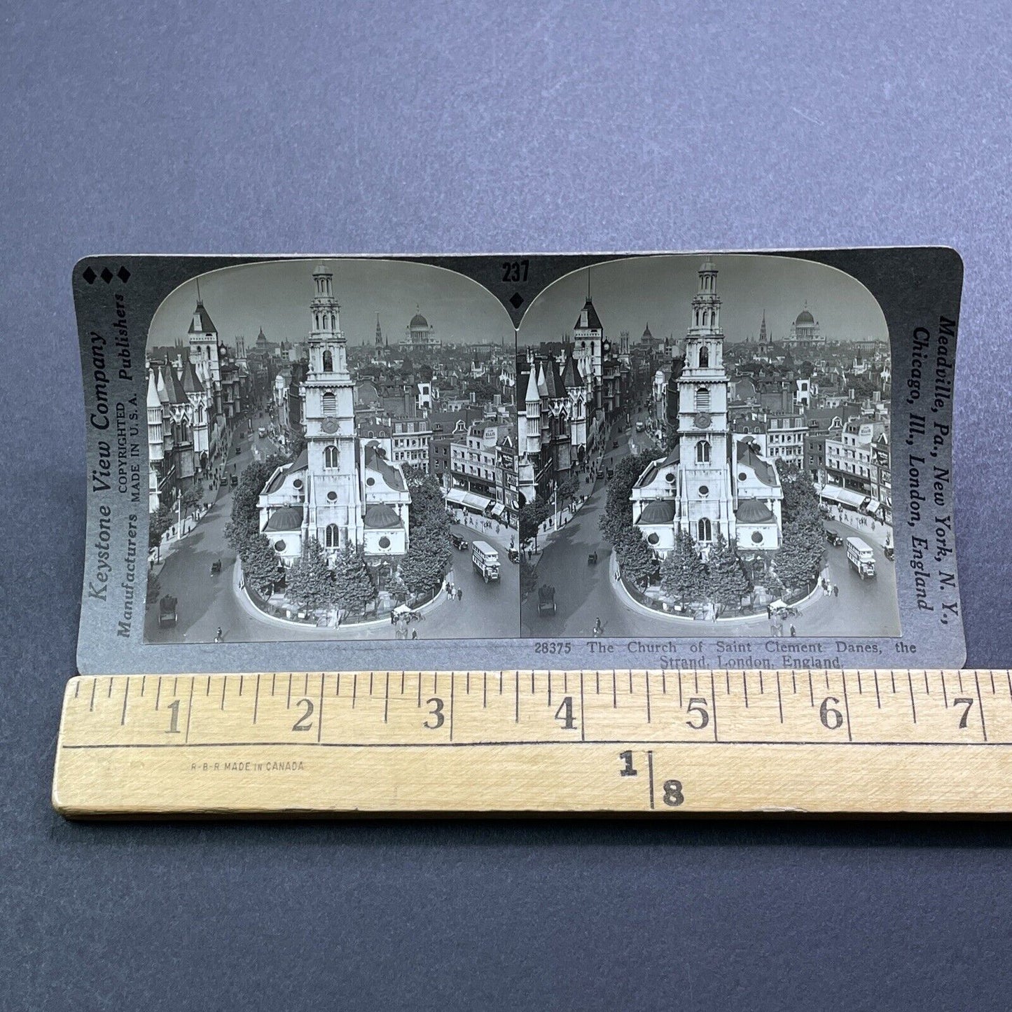 Antique 1920s The Strand Circle London England Stereoview Photo Card V2961