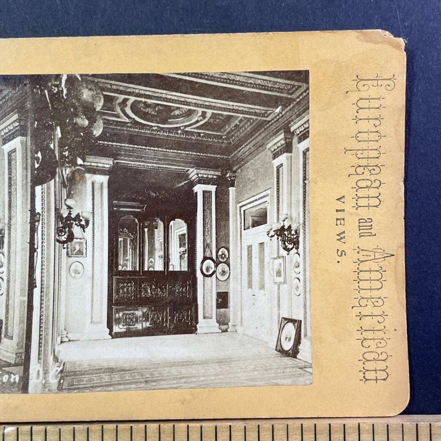 President's Room The White House Stereoview Washington DC Antique c1880 X1285