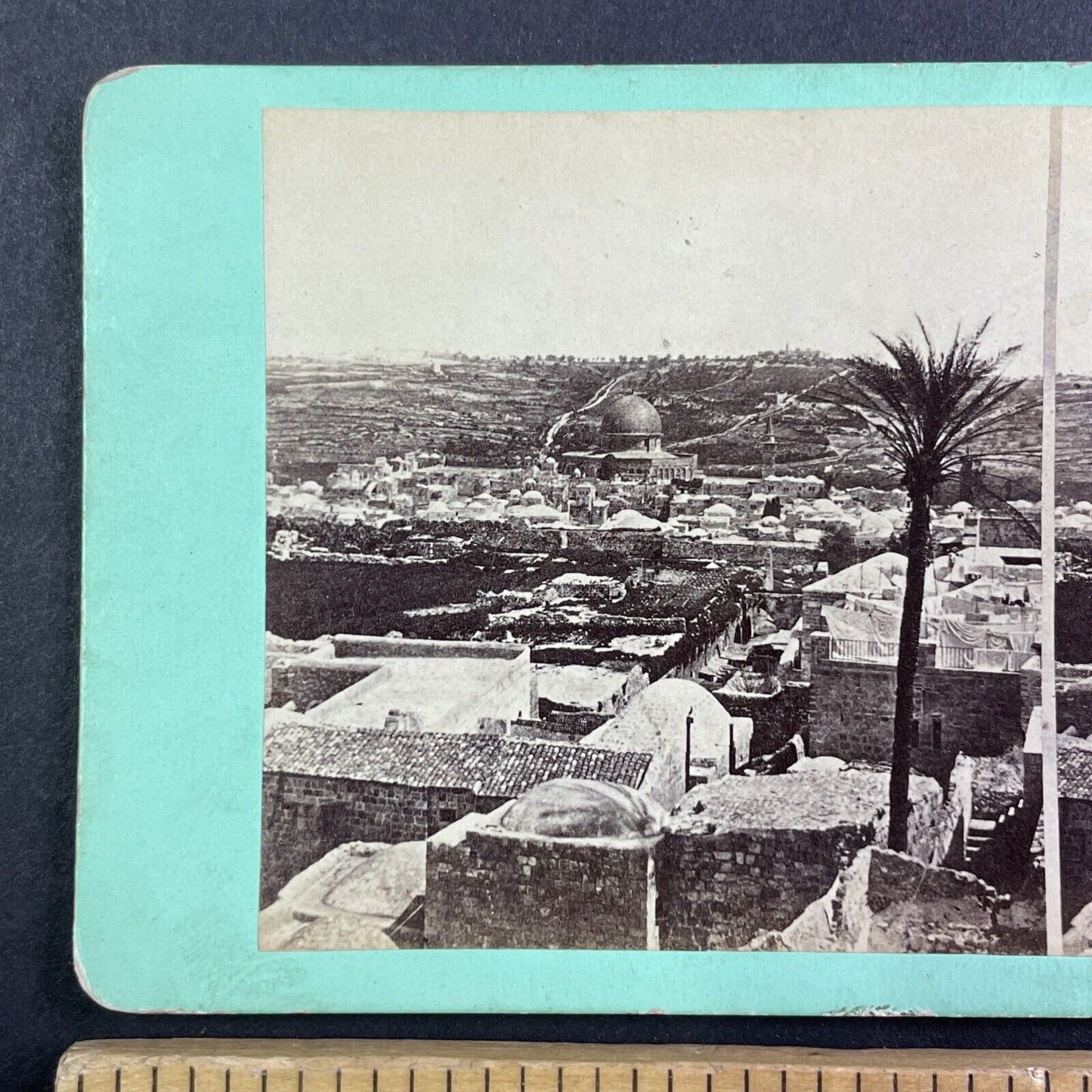 Mosque of Omar Jerusalem Israel Palestine Stereoview Salt Print c1860 Y453