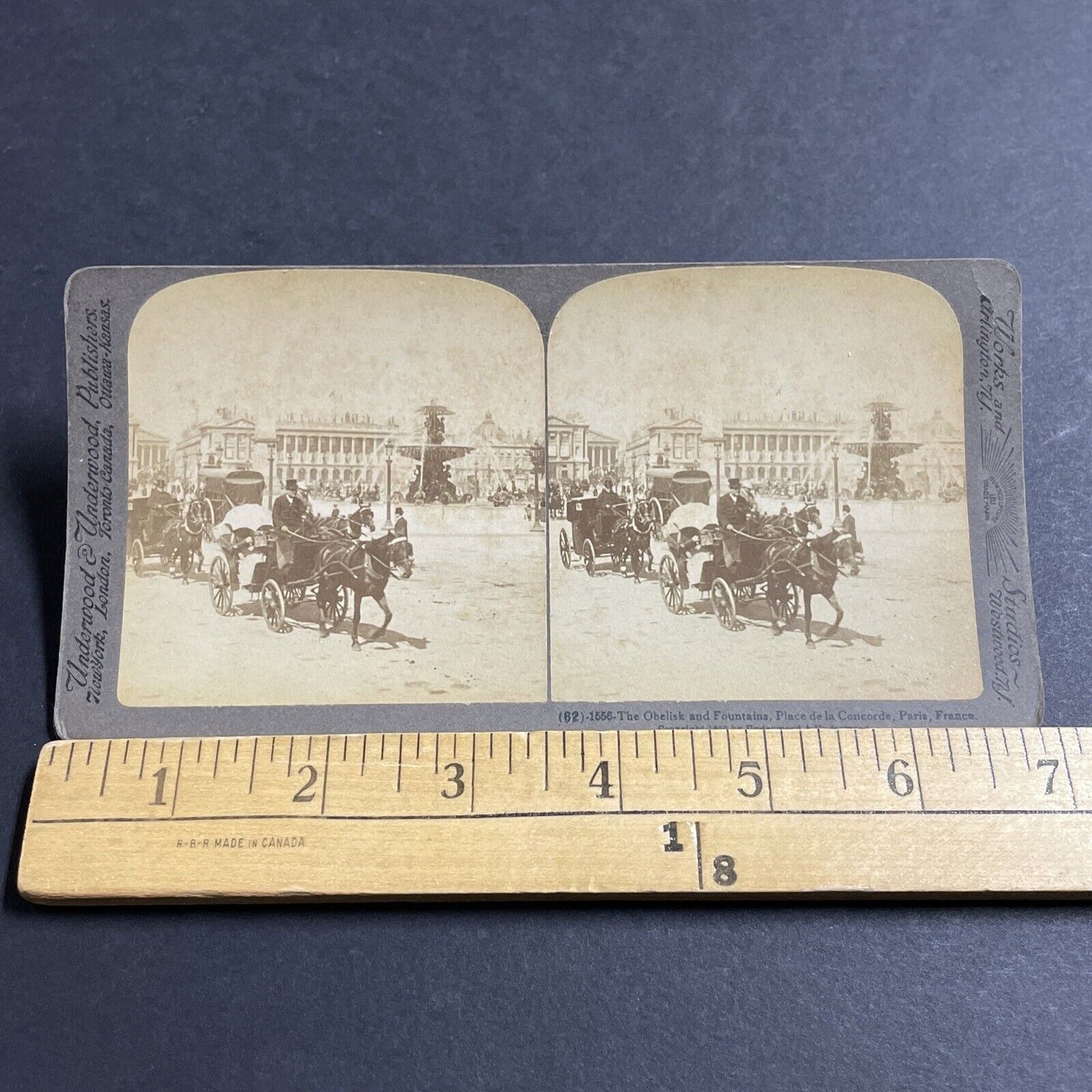 Antique 1900 Wealthy People In Horse & Buggy Paris Stereoview Photo Card P5181