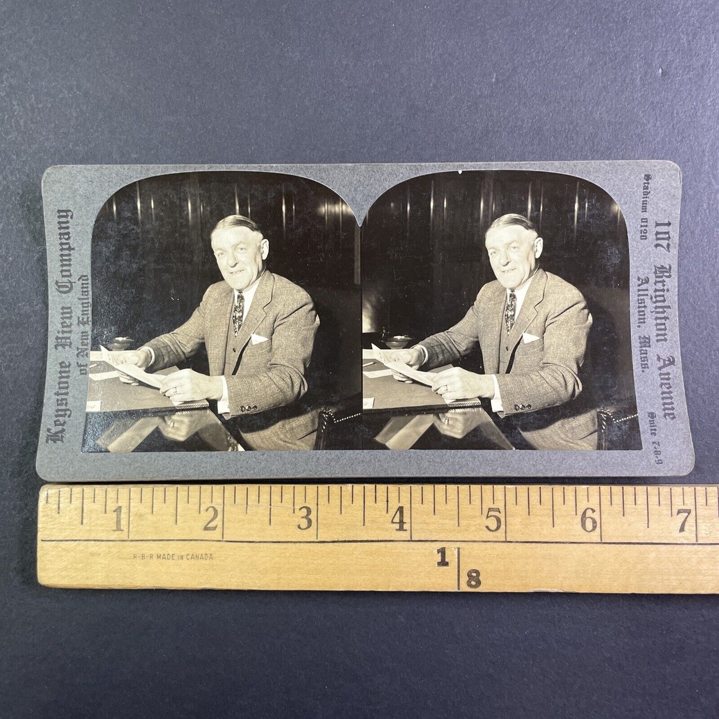 Mr. Henry Martins Connecticut and Illinois Stereoview OOAK Antique c1933 X4187