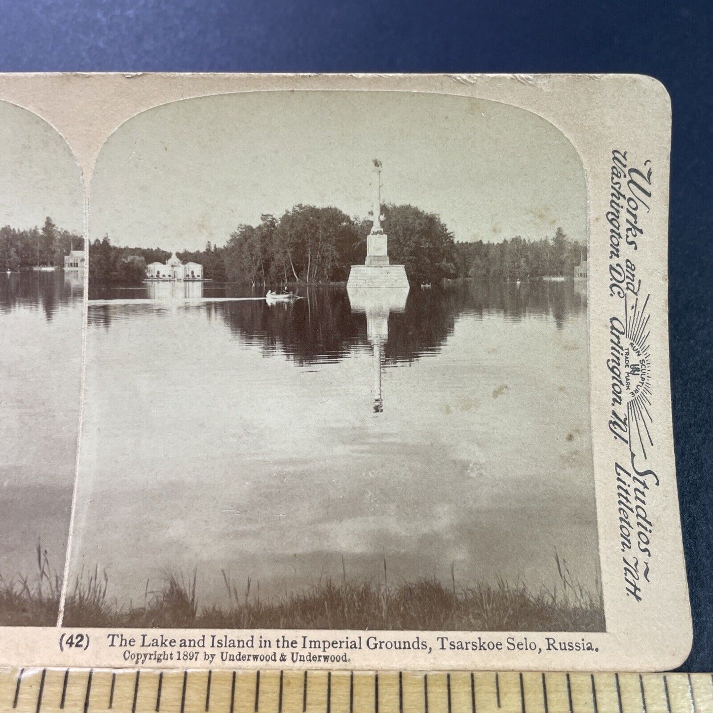 Antique 1890s Tsarskoye Selo Pushkin Russia Stereoview Photo Card P3903