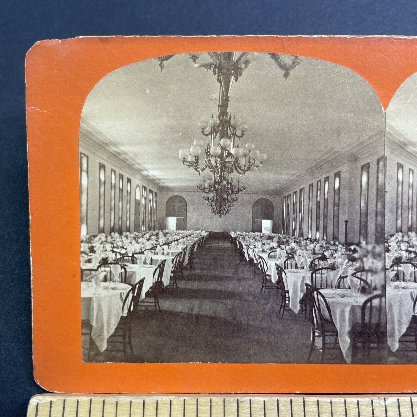Antique 1870s The US Hotel Saratoga Springs New York Stereoview Photo Card V496