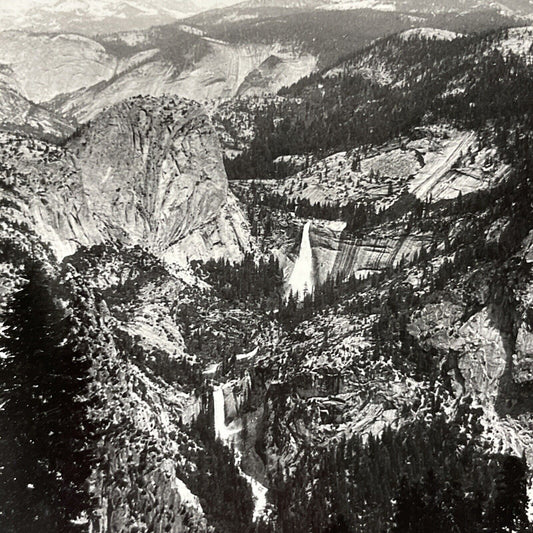 Antique 1910s Sierra Nevada Mountains Yosemite CA Stereoview Photo Card V2155