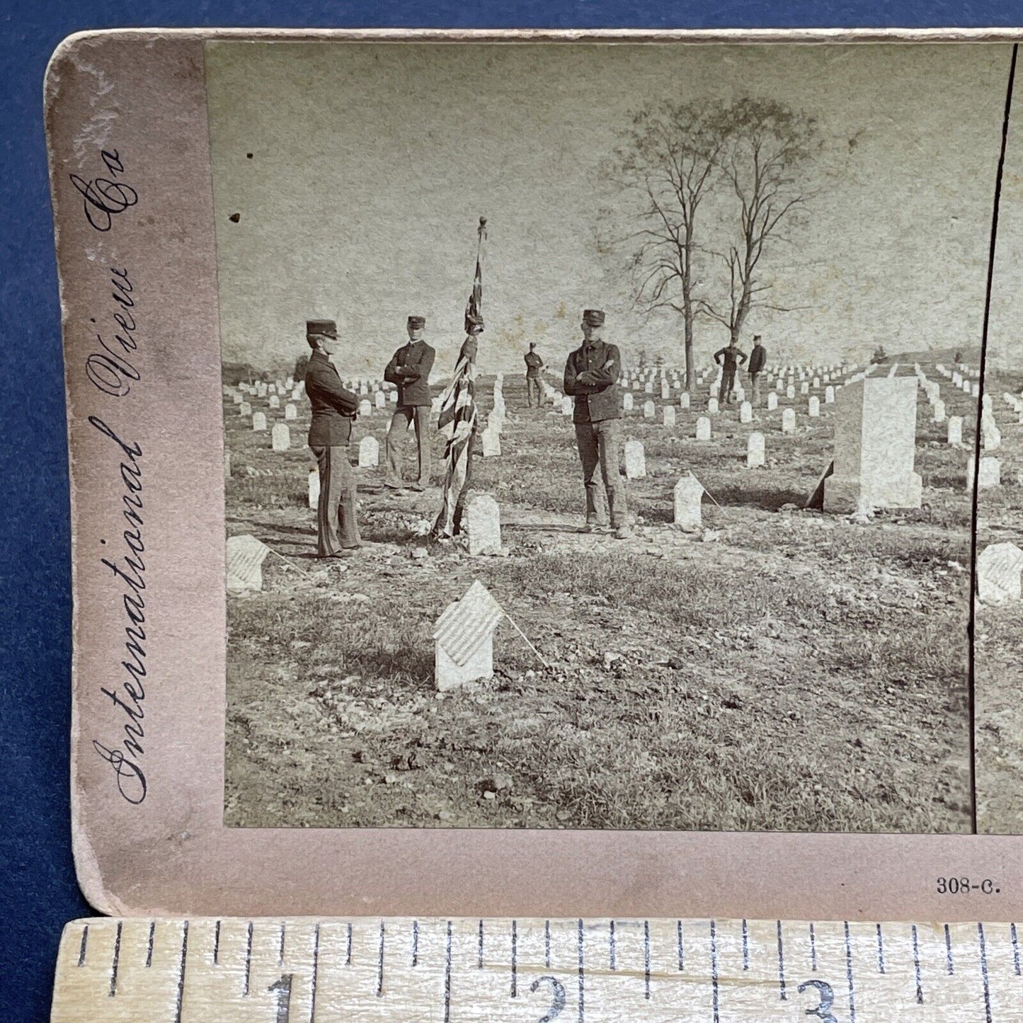 Antique 1900 US War Dead Cuban War Of Independence Stereoview Photo Card P1821