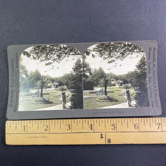 Halifax Public Gardens Nova Scotia Stereoview Canada Antique c1910s X4139