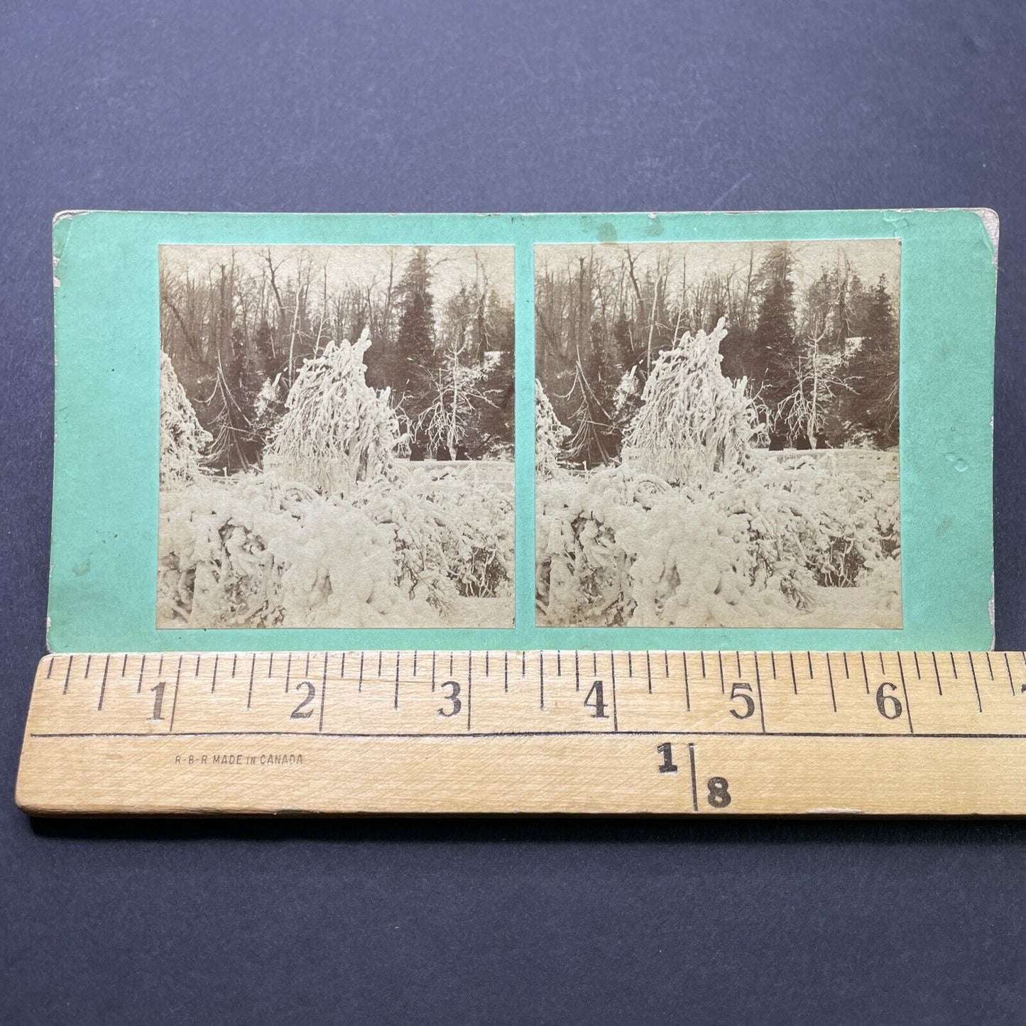 Antique 1870s Luna Island Niagara Falls New York Stereoview Photo Card P2496