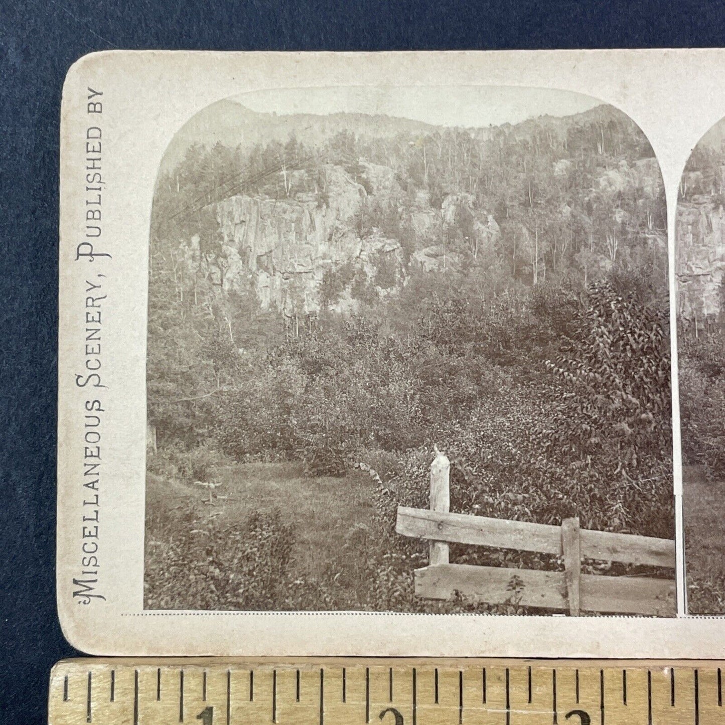 Indian Pass Lake Placid New York Stereoview Photo Card Antique c1875 X902
