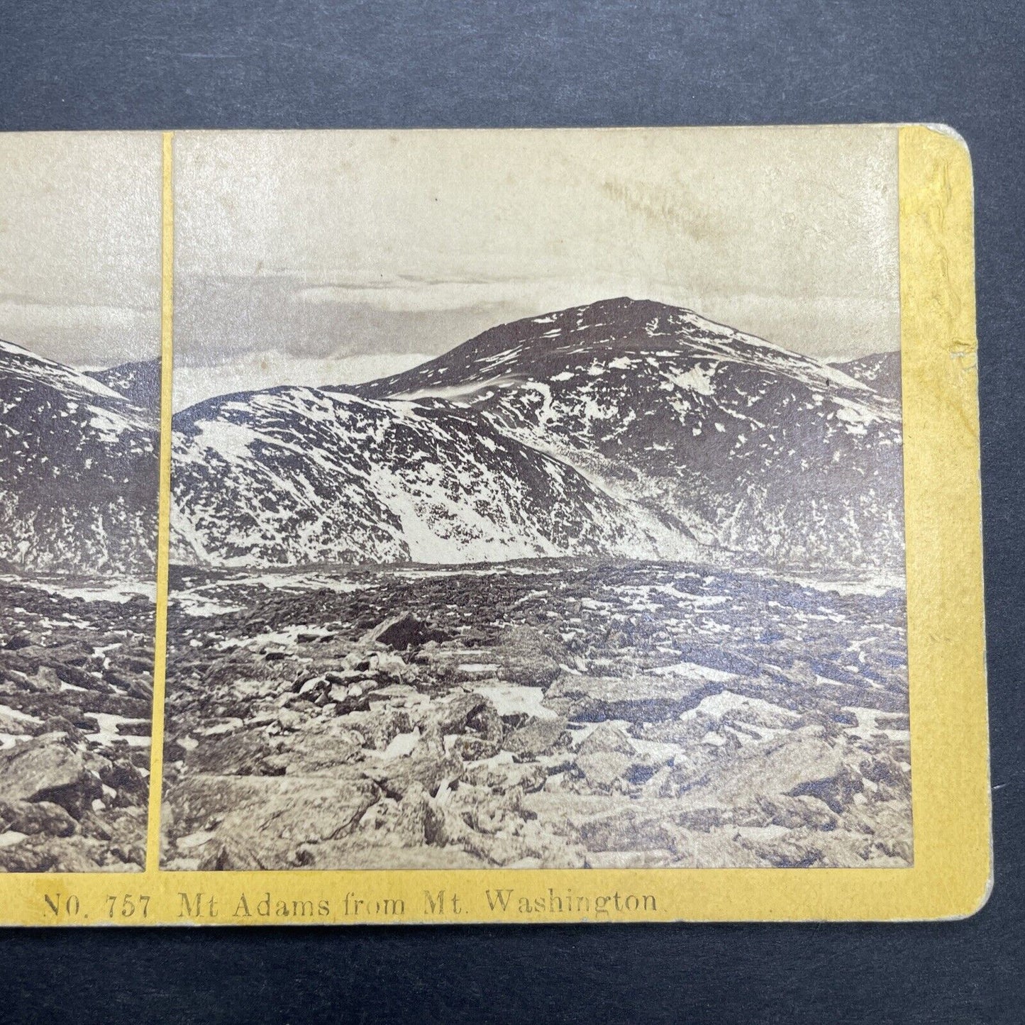 Antique 1870s First Photos Peak Of Mount Washington Stereoview Photo Card P1119