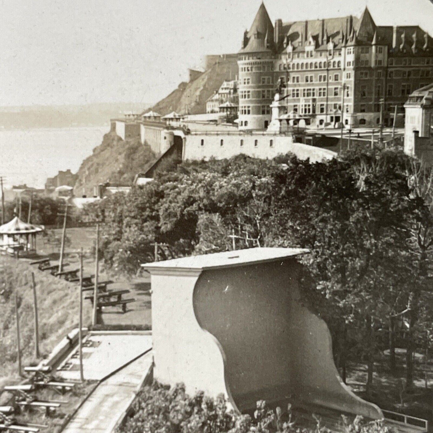 Antique 1910s Chateau Frontenac Quebec City PQ Stereoview Photo Card P3285