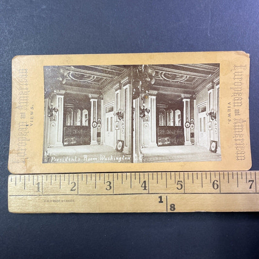 President's Room The White House Stereoview Washington DC Antique c1880 X1285