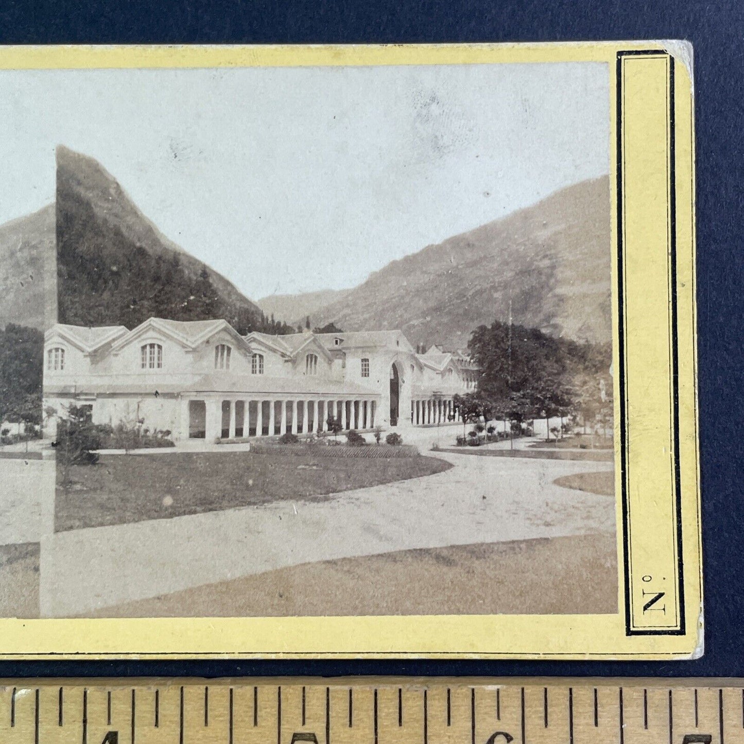 Thermes De Luchon Thermal Baths Spa Stereoview France Antique c1868 X3292