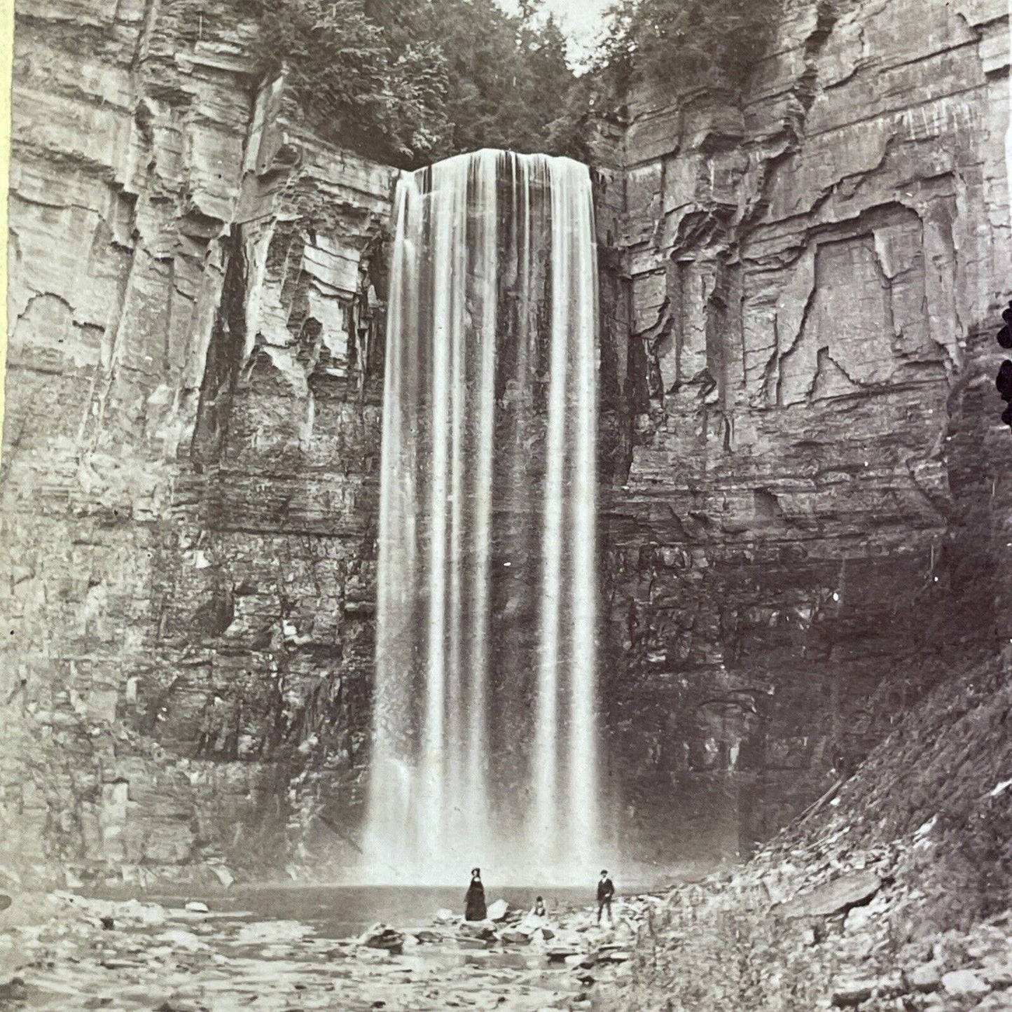 Taughannock Falls Ithaca New York Stereoview C.M. Marsh Antique c1870s Y2247