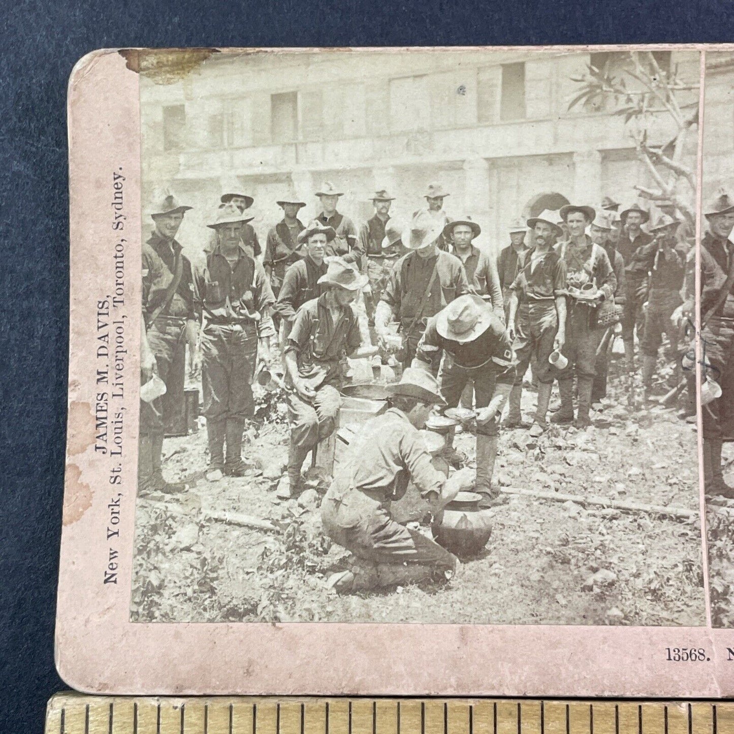 First North Dakota Volunteers US Army Stereoview Philippines Antique c1900 X2723