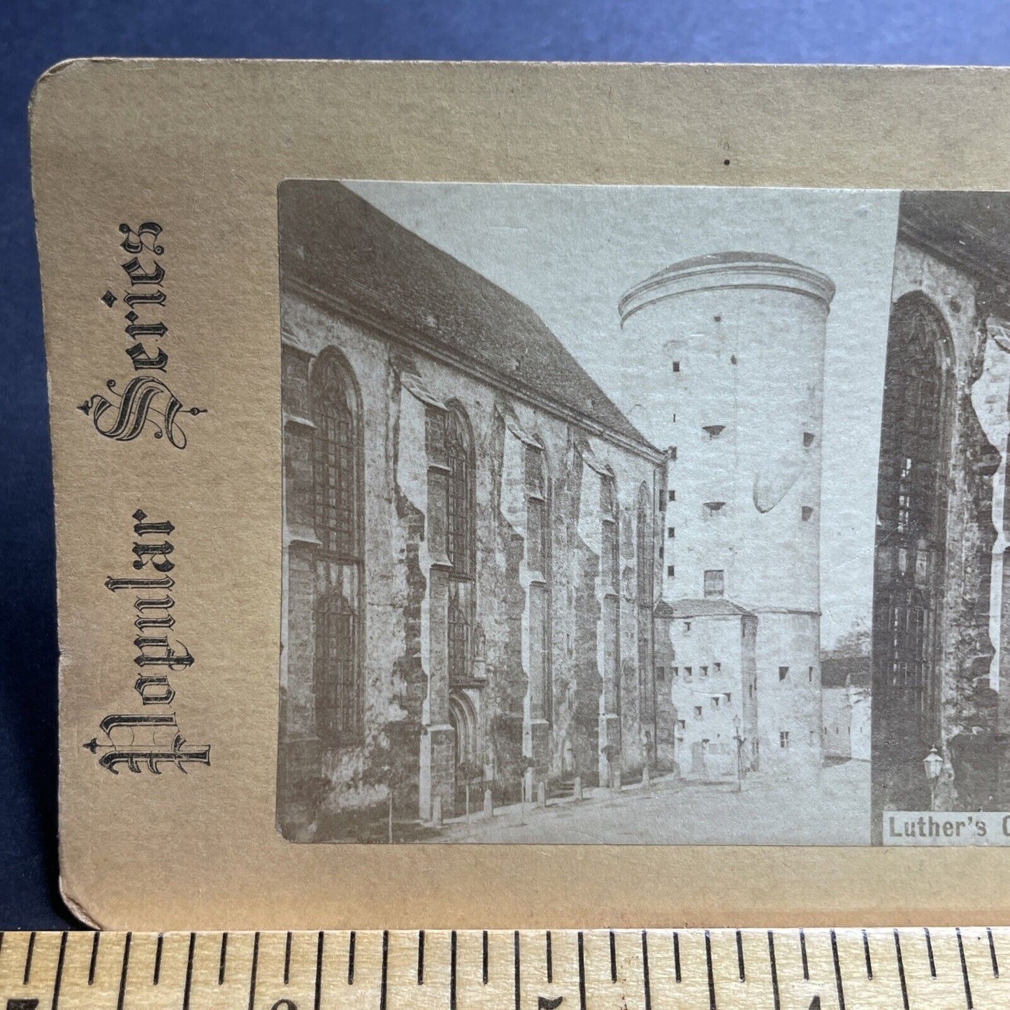 Antique 1860s All Saints Luther Lutheran Church Stereoview Photo Card P2097